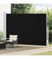 vidaXL Patio Retractable Side Awning 200x314 cm Black