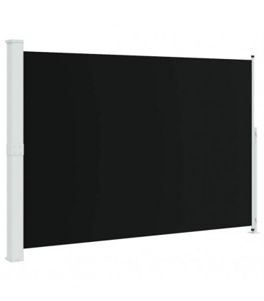 vidaXL Patio Retractable Side Awning 200x314 cm Black
