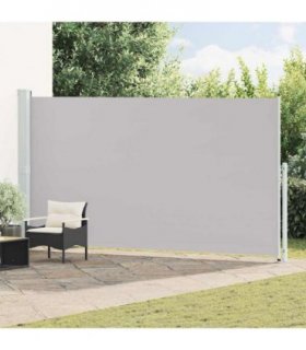 vidaXL Patio Retractable Side Awning 200x514 cm Grey