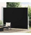 vidaXL Patio Retractable Side Awning 220x314 cm Black