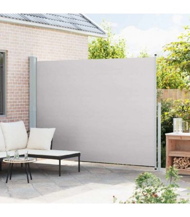vidaXL Patio Retractable Side Awning 220x314 cm Grey