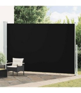vidaXL Patio Retractable Side Awning 220x514 cm Black