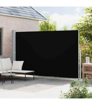 vidaXL Patio Retractable Side Awning 220x514 cm Black
