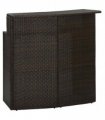 vidaXL Garden Bar Table Brown 120x55x110 cm Poly Rattan
