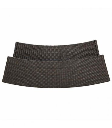 vidaXL Garden Bar Table Brown 120x55x110 cm Poly Rattan