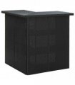 vidaXL Corner Bar Table Black 100x50x105 cm Poly Rattan