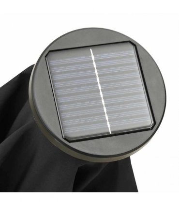 vidaXL Garden Parasol with LED Lights Black 200x211 cm Aluminium