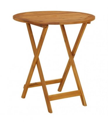 vidaXL Folding Garden Table 70 cm Solid Acacia Wood