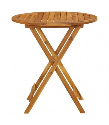 vidaXL Folding Garden Table 70 cm Solid Acacia Wood
