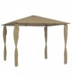 vidaXL Gazebo with Post Covers 3x3x2.6 m Taupe 160 g/m²