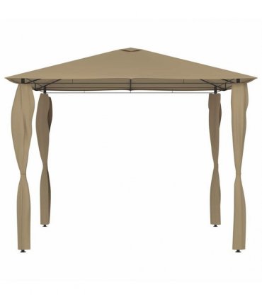 vidaXL Gazebo with Post Covers 3x3x2.6 m Taupe 160 g/m²
