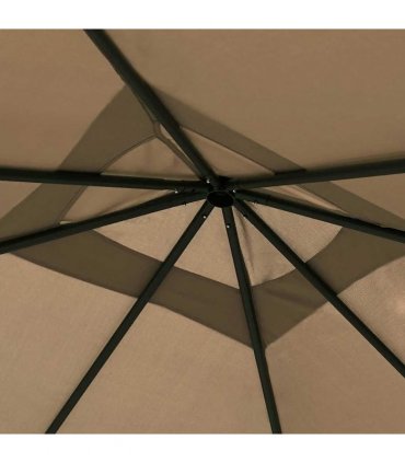vidaXL Gazebo with Post Covers 3x3x2.6 m Taupe 160 g/m²