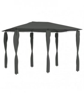 vidaXL Gazebo with Post Covers 3x4x2.6 m Anthracite 160 g/m²