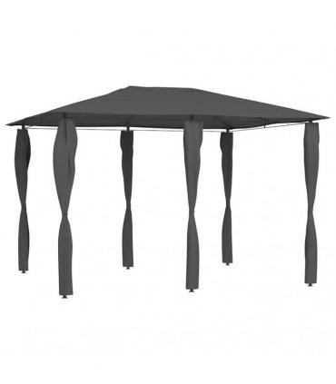 vidaXL Gazebo with Post Covers 3x4x2.6 m Anthracite 160 g/m²