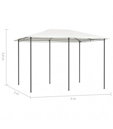 vidaXL Gazebo 3x4x2.6 m Cream 160 g/m²