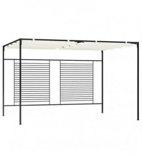 vidaXL Gazebo with Retractable Roof 3x4x2,3 m Cream 180 g/m²