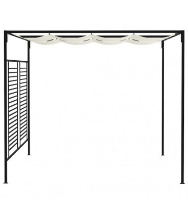 vidaXL Gazebo with Retractable Roof 3x4x2,3 m Cream 180 g/m²