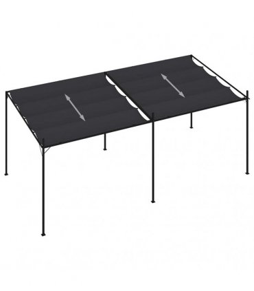 vidaXL Gazebo with Retractable Roof 600x300x233 cm Anthracite