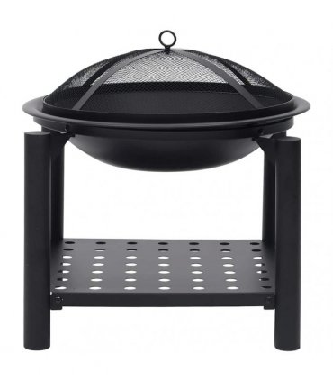 vidaXL Fire Pit with Poker 54x54x55 cm Steel