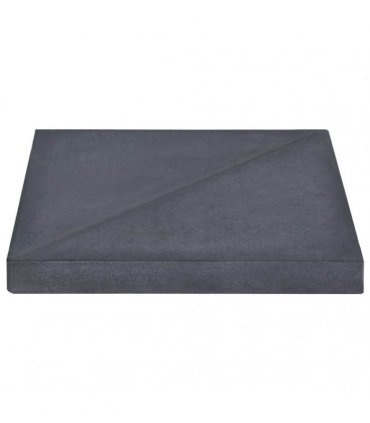 vidaXL Umbrella Weight Plate Black Granite Square 15 kg