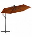 vidaXL Cantilever Garden Parasol with Aluminium Pole Terracotta 300 cm