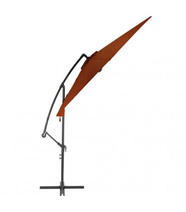 vidaXL Cantilever Garden Parasol with Aluminium Pole Terracotta 300 cm
