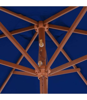 vidaXL Garden Parasol with Wooden Pole Blue 270 cm