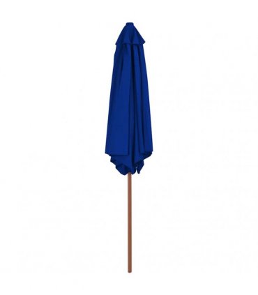 vidaXL Garden Parasol with Wooden Pole Blue 270 cm