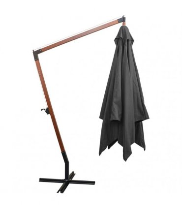 vidaXL Hanging Garden Parasol with Pole Anthracite 3x3m Solid Fir Wood