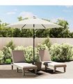 vidaXL Replacement Fabric for Outdoor Parasol Sand White 300 cm