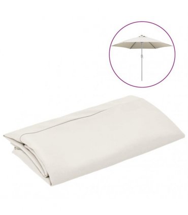 vidaXL Replacement Fabric for Outdoor Parasol Sand White 300 cm