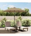 vidaXL Replacement Fabric for Outdoor Parasol Taupe 300 cm