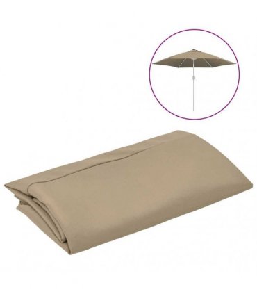 vidaXL Replacement Fabric for Outdoor Parasol Taupe 300 cm