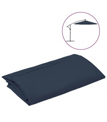 vidaXL Replacement Fabric for Outdoor Parasol Blue 300 cm