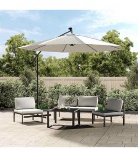 vidaXL Replacement Fabric for Outdoor Parasol Sand White 300 cm