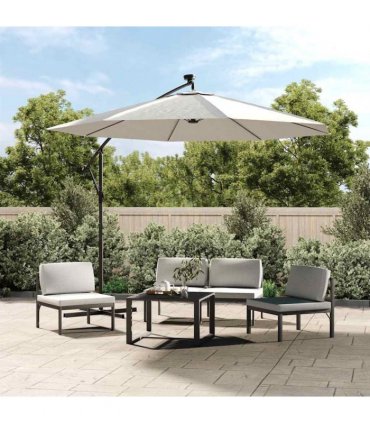 vidaXL Replacement Fabric for Outdoor Parasol Sand White 300 cm