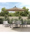 vidaXL Replacement Fabric for Outdoor Parasol Taupe 300 cm