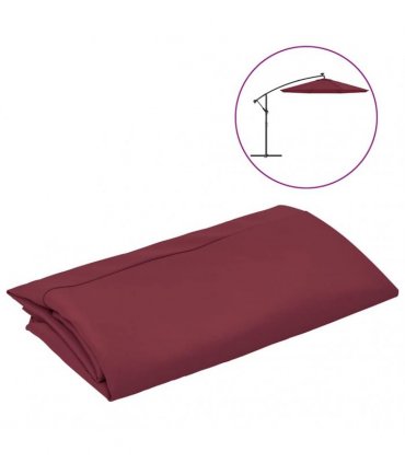 vidaXL Replacement Fabric for Outdoor Parasol Bordeaux Red 300 cm