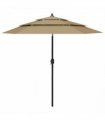 vidaXL 3-Tier Garden Parasol with Aluminium Pole Taupe 2,5 m
