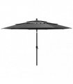 vidaXL 3-Tier Garden Parasol with Aluminium Pole Anthracite 3,5 m