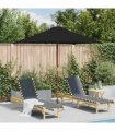 vidaXL Garden Parasol with Wooden Pole Black 150x200 cm