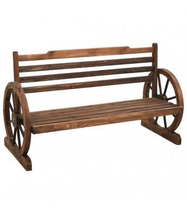 vidaXL Garden Bench 112 cm Solid Firwood