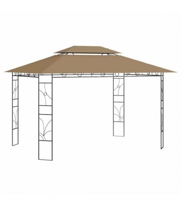 vidaXL Gazebo 4x3x2,7 m Taupe 160 g/m²