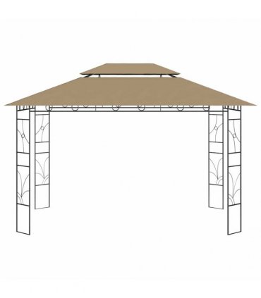 vidaXL Gazebo 4x3x2,7 m Taupe 160 g/m²