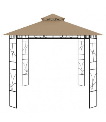 vidaXL Gazebo 4x3x2,7 m Taupe 160 g/m²