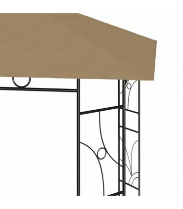 vidaXL Gazebo 4x3x2,7 m Taupe 160 g/m²