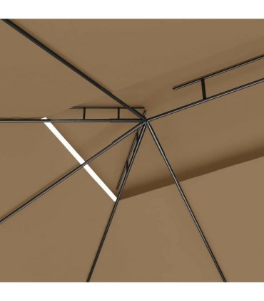vidaXL Gazebo 4x3x2,7 m Taupe 160 g/m²