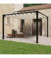 vidaXL Gazebo with Louvered Roof 3x3 m Cream Fabric and Aluminium