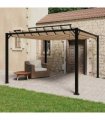 vidaXL Gazebo with Louvered Roof 3x3 m Taupe Fabric and Aluminium