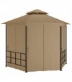 vidaXL Gazebo with Sidewalls 3,1x2,7 m Taupe